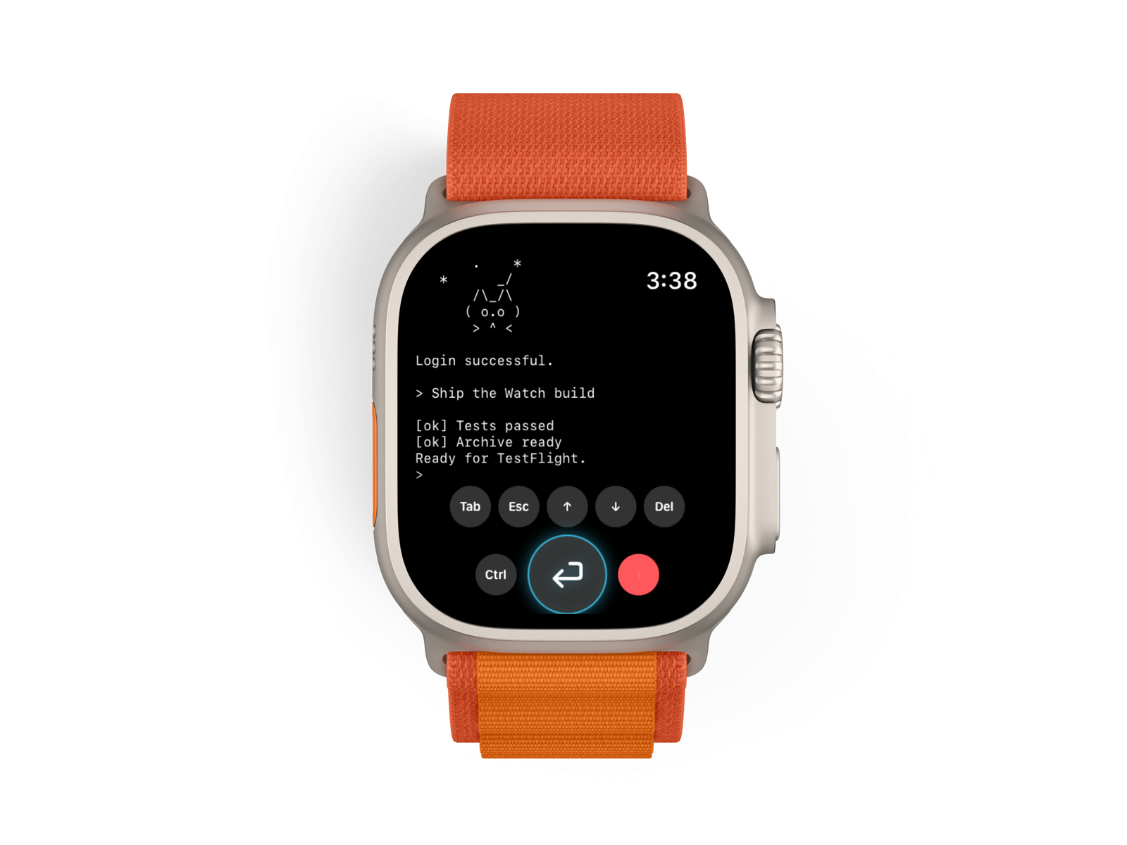 TailTerm terminal running Claude Code on Apple Watch